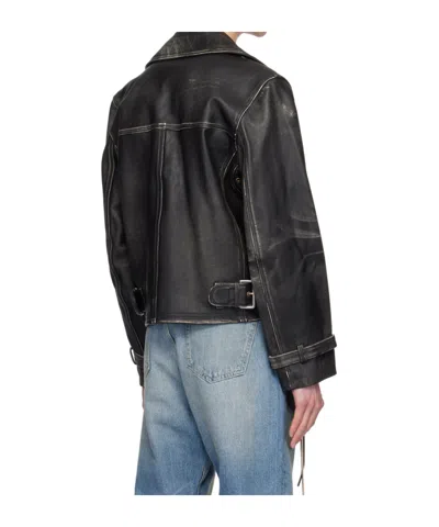 Eytys Long Sleeve Leather Jacket In Black