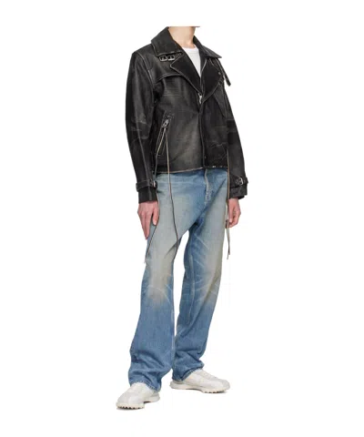 Eytys Long Sleeve Leather Jacket In Black