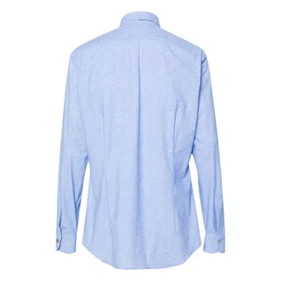 Mazzarelli Freetime Stretch-jersey Shirt In Blue