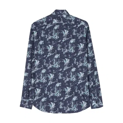 Mazzarelli Botanical-print Cotton Shirt