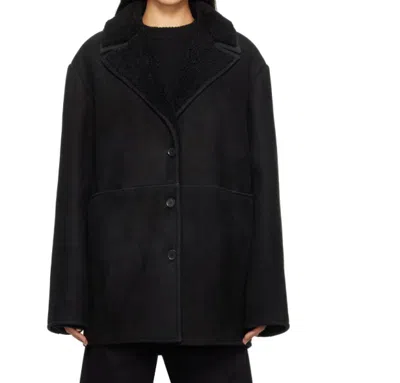 Loulou Studio Cirebo Panelled Coat In Black