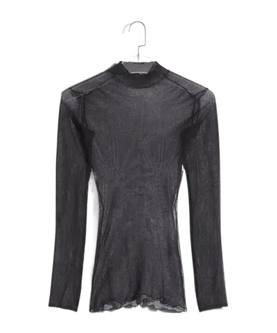 Mugler Sheer Sweater In Black