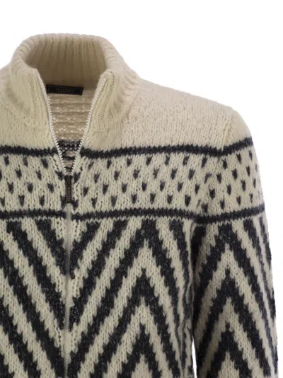 Peserico Men's Alpaca And Cotton Yarn Jersey In Neutral
