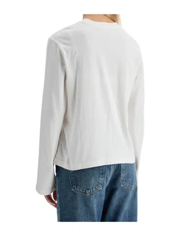 Agolde Runa Long Sleeved T-shirt In White