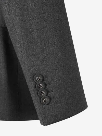 Officine Generale Virgin Wool Blazer In Gray