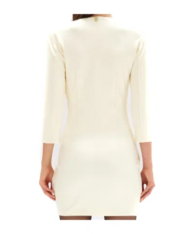 Blugirl Wrap Dress With Deep V-neckline In White