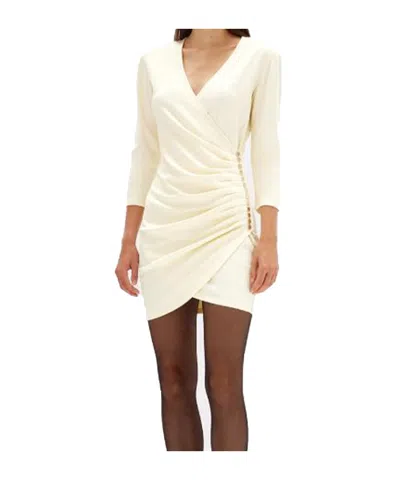 Blugirl Wrap Dress With Deep V-neckline In White