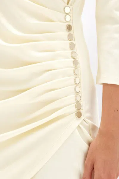 Blugirl Wrap Dress With Deep V-neckline In White