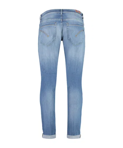 Dondup Denim Trousers With Belt Loops In Blue