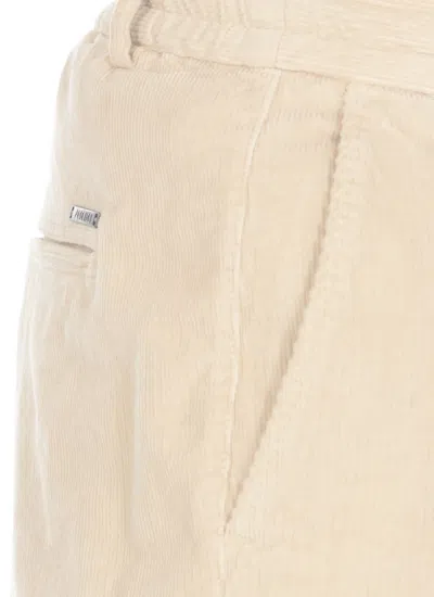 Peserico Drawstring-waist Corduroy Trousers In Neutral