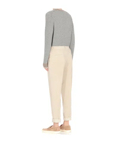 Peserico Drawstring-waist Corduroy Trousers In Neutral