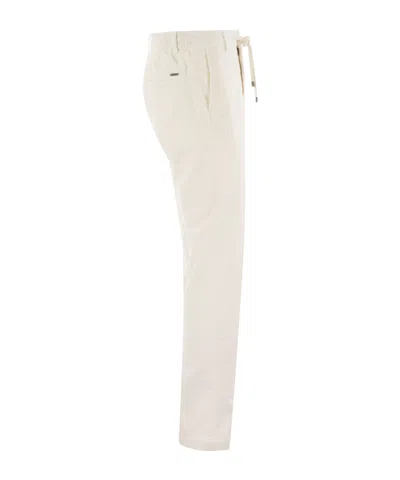 Peserico Men's Corduroy Trousers In White