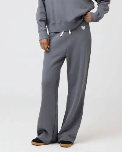 Kerri Rosenthal Weekend Barb Sweatpant In Faded Carbon In Gray