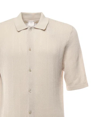 Eleventy Sand Cotton Regular Fit Shirt In Neutral
