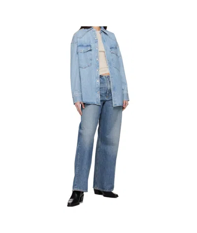 Agolde Snap Button Denim Shirt
