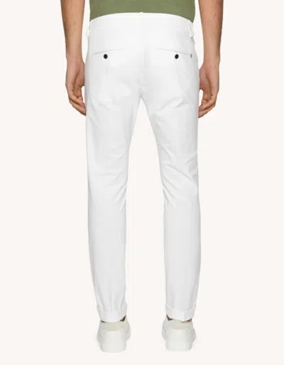 Dondup Belt Ring Casual Pants In White