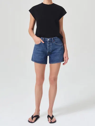 Agolde Short Sleeved Crewneck T-shirt In Black