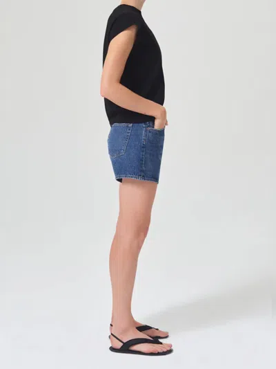 Agolde Short Sleeved Crewneck T-shirt In Black