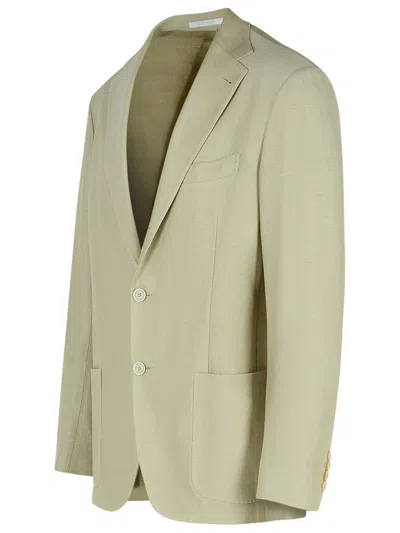 Eleventy Single-breasted Blazer In Green