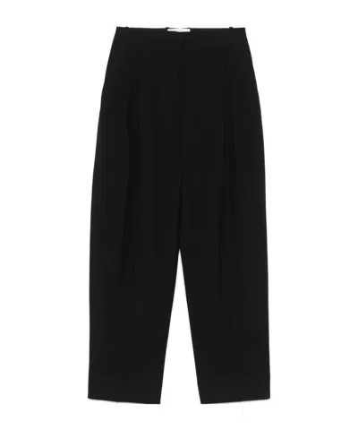 Studio Nicholson High-rise Tailored Straight-leg Trousers In Black