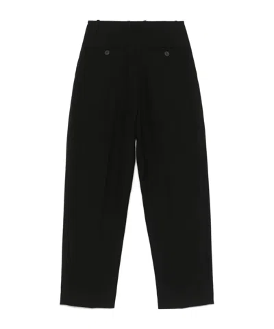 Studio Nicholson High-rise Tailored Straight-leg Trousers In Black