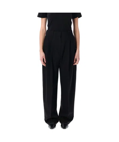Studio Nicholson High-rise Tailored Straight-leg Trousers In Black