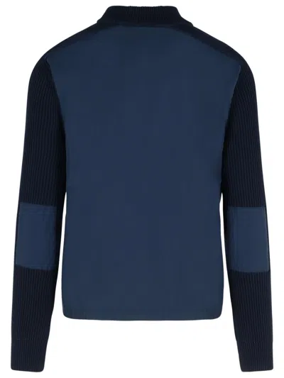 Eleventy Blue Wool Blend Jacket Men In Blue