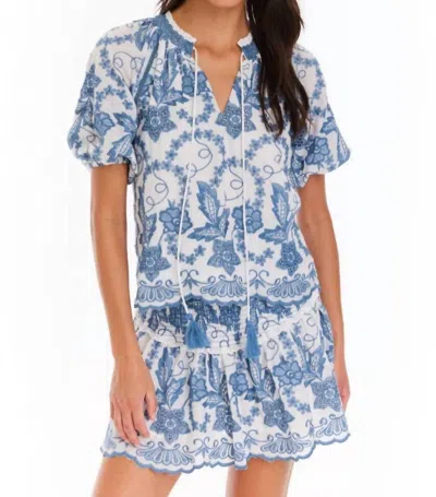 Allison New York Josephine V-neck Top In Coronet Blue