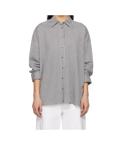 Agolde Striped Pattern Shirt In Gray