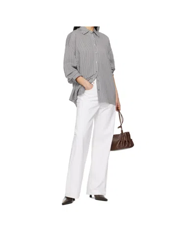 Agolde Striped Pattern Shirt In Gray