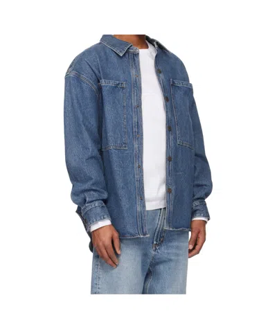 Agolde Blue Atticus Denim Jacket In Blue