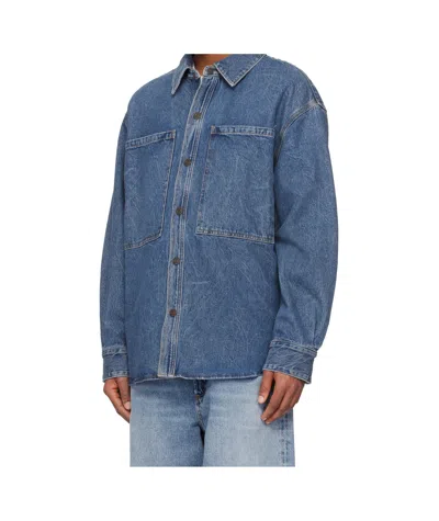 Agolde Blue Atticus Denim Jacket In Blue