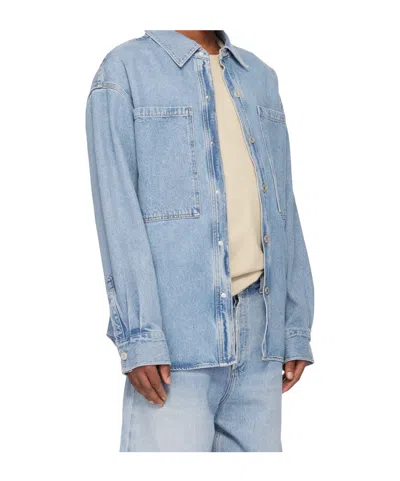 Agolde Long Sleeve Denim Jacket In Blue