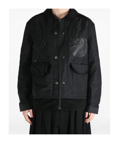 Junya Watanabe Oakley Reversible Zip-up Jacket In Black