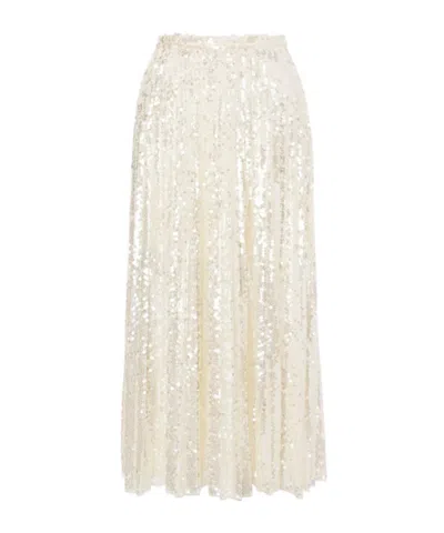 Philosophy Di Lorenzo Serafini Sequin Embellished Long Skirt In Metallic