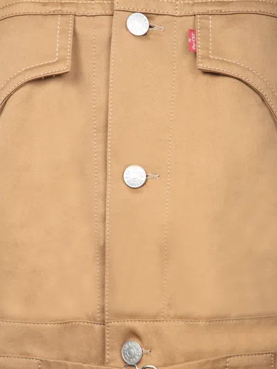 Junya Watanabe Button-down Belted Coat In Brown
