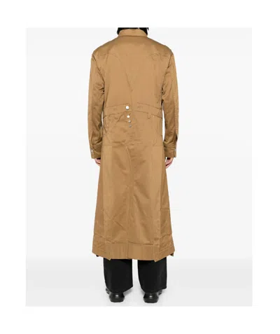 Junya Watanabe Button-down Belted Coat In Brown