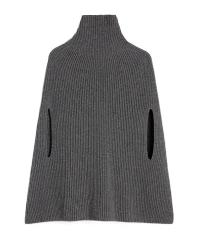 Jil Sander High-neck Ribbed Cape