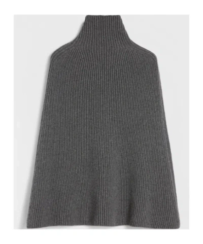 Jil Sander High-neck Ribbed Cape