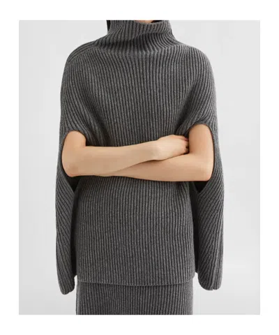 Jil Sander High-neck Ribbed Cape