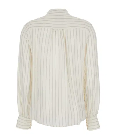 Semicouture Striped Crepe De Chine Shirt