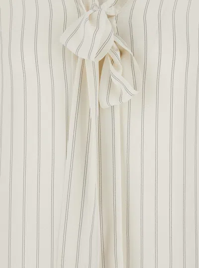 Semicouture Striped Crepe De Chine Shirt