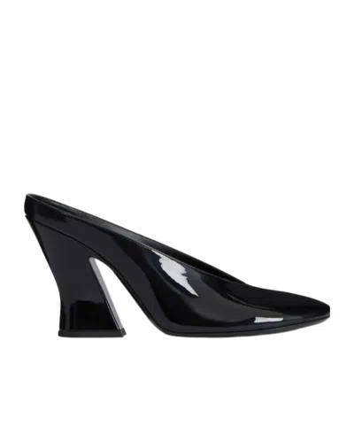 Givenchy Sculpted Heeled Mules In Patent Leather