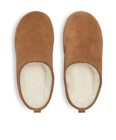 Balenciaga Women's Alaska Soft Platform Mule In Brown/white