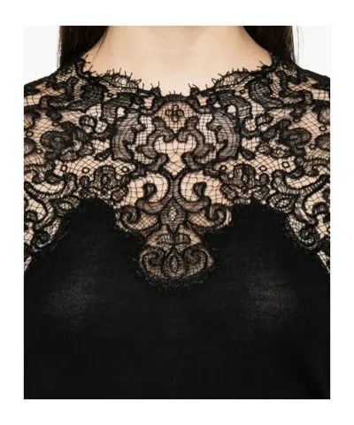 Ermanno Scervino Lace-trimmed Merino Wool T-shirt
