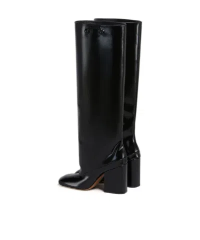 Marni Black Polished Leather Trunkaroo Knee-high Boots