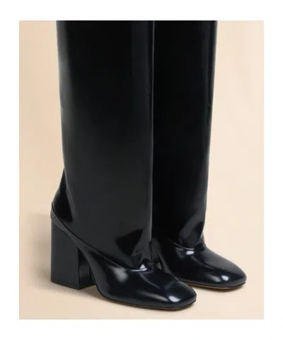 Marni Black Polished Leather Trunkaroo Knee-high Boots