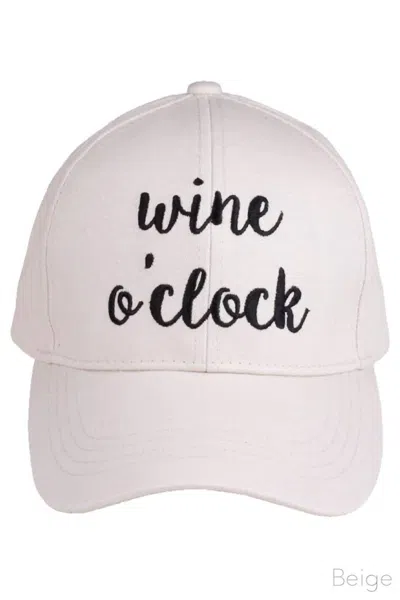 Cc Women's Wine O'clock Baseball Cap In Beige In Metallic