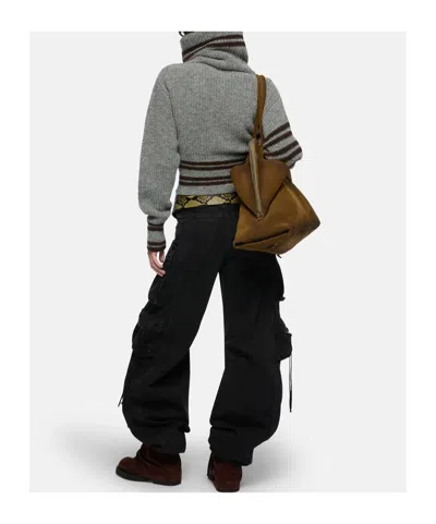 Attico Cardigan Melange Grey In Gray