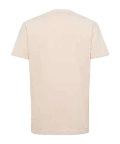 Dsquared2 Mens Light Beige Logo Graphic-print Cool-fit Cotton T-shirt In Neutral